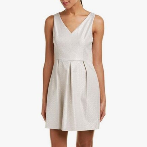 CeCe Jacquard Fit & Flare Jacquard Dress NWOT Size 6 - Picture 1 of 13